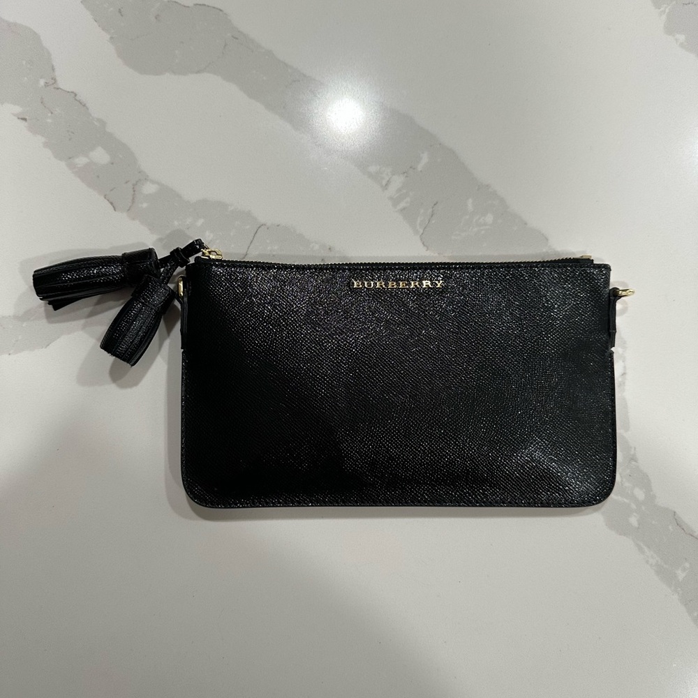 Burberry Black Textured Wristlet
